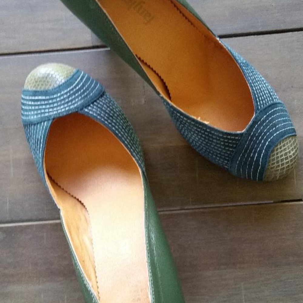 Vintage Farylrobin Women's Green Pumps 9 8.5 NIB